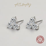 925 Silver CZ Earrings Women Wedding Jewelry