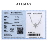 925 Silver Clear CZ Snowflake Pendant Necklace