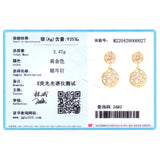 925 Silver CZ Round Drop Earrings Women Wedding Engagement Jewelry