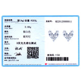 925 Silver Hearts CZ Stud Earrings Anti-allergy Jewelry