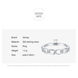 925 Silver CZ Geometric Rings for Women Wedding Jewelry