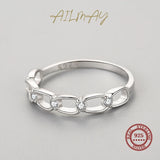 925 Silver CZ Geometric Rings for Women Wedding Jewelry
