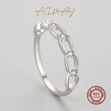 925 Silver CZ Geometric Rings for Women Wedding Jewelry