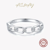 925 Silver CZ Geometric Rings for Women Wedding Jewelry