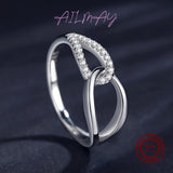 925 Silver Geometric Ring Clear Zirconia Fine Jewelry