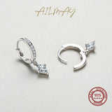 925 Sterling Silver CZ Hoop Earrings Wedding Jewelry