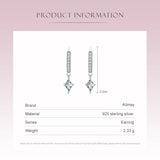 925 Sterling Silver CZ Hoop Earrings Wedding Jewelry