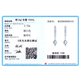 925 Sterling Silver CZ Hoop Earrings Wedding Jewelry