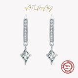 925 Sterling Silver CZ Hoop Earrings Wedding Jewelry