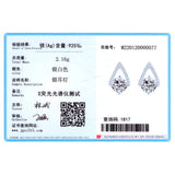 925 Silver Water Drop CZ Stud Earrings Wedding Jewelry
