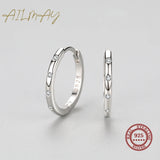 925 Silver Round Earrings Clear CZ Hypoallergenic