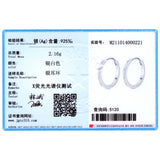 925 Silver Round Earrings Clear CZ Hypoallergenic