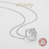 925 Silver Spring Tree Leaf Dangle Pendant Necklace Clear CZ Jewelry
