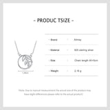 925 Silver Spring Tree Leaf Dangle Pendant Necklace Clear CZ Jewelry