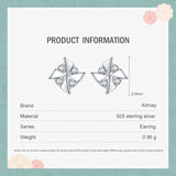 925 Silver London Charm Windmill Earrings Zirconia Studs