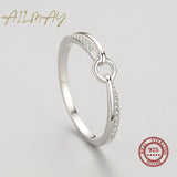 Geometric Clear CZ Finger Rings 925 Sterling Silver Jewelry