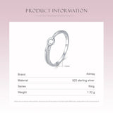 Geometric Clear CZ Finger Rings 925 Sterling Silver Jewelry