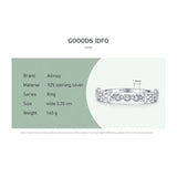 925 Silver CZ Daisy Flower Stackable Rings Romantic Wedding Jewelry