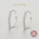 925 Silver Ear Clip Earring CZ Fine Jewelry