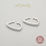 925 Silver Ear Clip Earring CZ Fine Jewelry