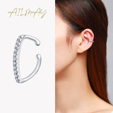 925 Silver Ear Clip Earring CZ Fine Jewelry