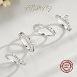 925 Sterling Clear Zircon Romantic Love Fine Jewelry