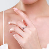 925 Sterling Clear Zircon Romantic Love Fine Jewelry