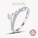 925 Sterling Clear Zircon Romantic Love Fine Jewelry
