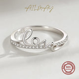 925 Sterling Clear Zircon Romantic Love Fine Jewelry