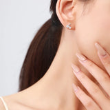 Hypoallergenic 925 Sterling Silver Cherry Earrings CZ For Women Girls
