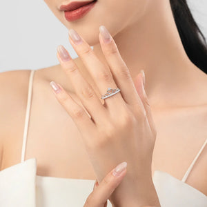 925 Silver CZ Crown Ring Women Wedding Jewelry