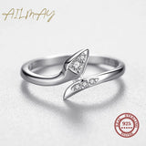 925 Silver Snake Shape Open Adjustable Finger Ring Women Girls Party Jewelry