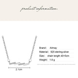925 Silver Square Pendant Necklace for Women