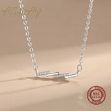 925 Silver Square Pendant Necklace for Women