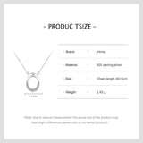 925 Sterling Silver Oval Pendant Necklace for Women