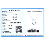 925 Sterling Silver Oval Pendant Necklace for Women