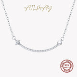 925 Silver Smile Pearl Pendant Necklace for Women Girls