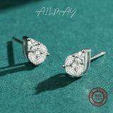 Zircon Water Drop 925 Silver Stud Earrings