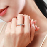 925 Silver Zircon Round Ring Women Wedding Jewelry