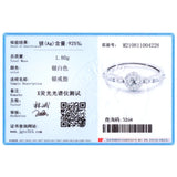 925 Silver Zircon Round Ring Women Wedding Jewelry