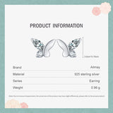 925 Sterling Silver Butterfly Stackable Star Stud Earrings