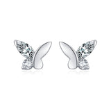 925 Sterling Silver Butterfly Stackable Star Stud Earrings