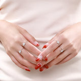 925 Silver Butterfly Chain Ring for Women