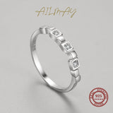 925 Silver Clear Zircon Stackable Ring Women Wedding Jewelry