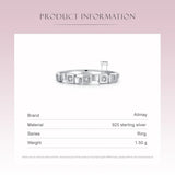 925 Silver Clear Zircon Stackable Ring Women Wedding Jewelry