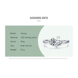 925 Sterling Silver Zircon Ring Arm Wedding Jewelry