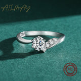 925 Sterling Silver Zircon Ring Arm Wedding Jewelry