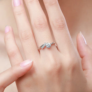 925 Sterling Silver Zircon Ring Arm Wedding Jewelry