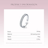 925 Silver CZ Stackable Ring Wedding Jewelry Gift