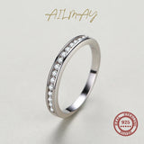925 Silver CZ Stackable Ring Wedding Jewelry Gift